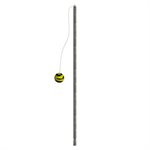 Poteau de tetherball en acier galvanisé, 1-7 / 8"