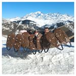 Paire de raquettes à neige SÉNIOR EVVO Toree, beige et bleu