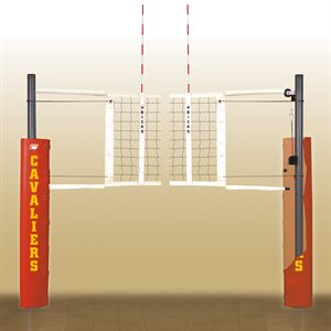 Bison Match Point Complete Volleyball Set, Aluminum Posts of 3-½" (8.9 cm), with Foam Protectors
