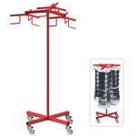 Chariot à filets de volleyball en acier, capacité de 3 filets, 51"x28"x28"
