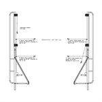 Paire de poteaux de volleyball en acier de 4,8 cm (1-7 / 8")