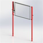 Paire de poteaux de volleyball à réglage télescopique, 1 treuil, 3-½"