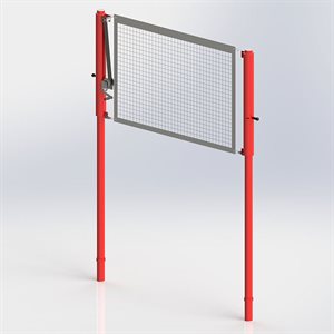 Paire de poteaux de volleyball à réglage télescopique, 1 treuil, 3-½"