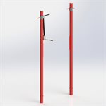Pair of Aluminum Ajustable Volleyball Posts, 3-½" (8.9 cm)