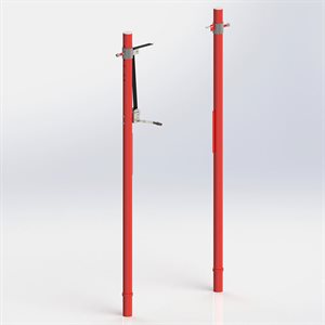 Paire de poteaux en aluminium ajustable, 8,9 cm (3-½")