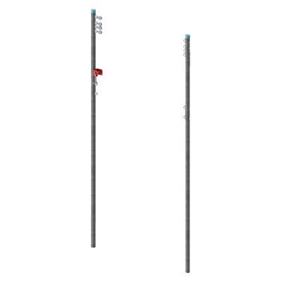 Paire de poteaux de volleyball de plage, 4 poulies, 2-3 / 8" Paire de poteaux de volleyball de plage, 4 poulies, 2-3 / 8"