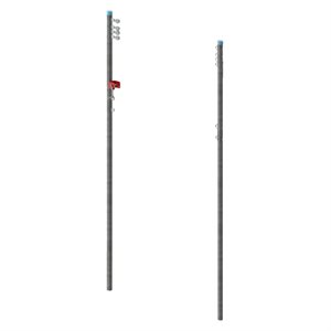 Paire de poteaux de volleyball de plage, 4 poulies, 2-3 / 8"