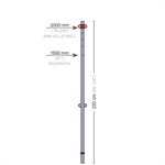 Poteau de mini-volleyball et badminton pour le primaire, 1-7 / 8"