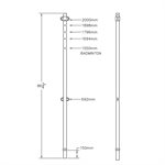 Poteau de mini-volleyball et badminton pour le primaire, 1-7 / 8"