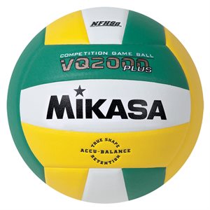 Ballon volleyball en composite Mikasa VQ2000 Series vert / jaune / blanc