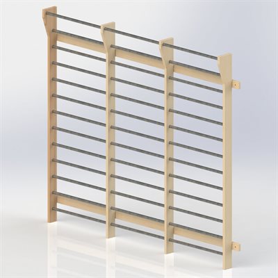 Espalier triple, barreaux en acier Espalier triple, barreaux en acier